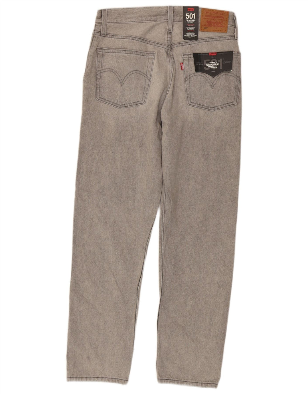 Levi's Jean Droit 501 Femme W26 L28 Gris Coton