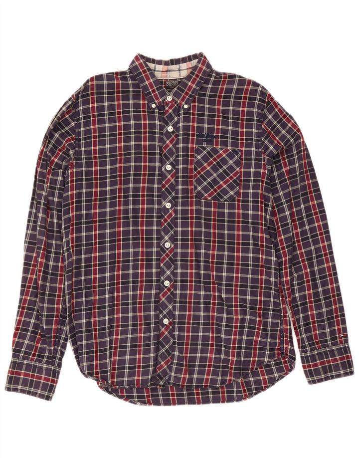 Tommy Hilfiger Chemise Homme XL Bleu Marine Carreaux Coton