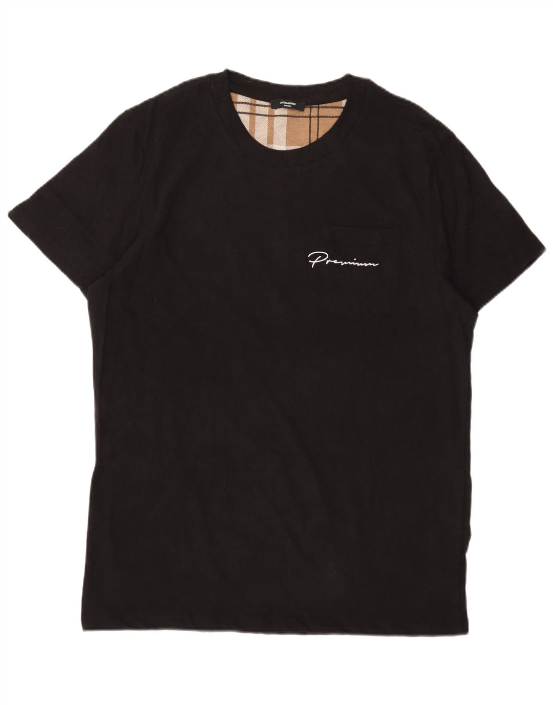 JACK & JONES T-Shirt Homme Haut Large Noir Coton