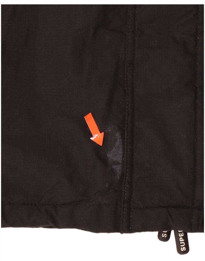 SUPERDRY Veste coupe-vent à capuche Windcheater pour femme UK 14 Medium Noir