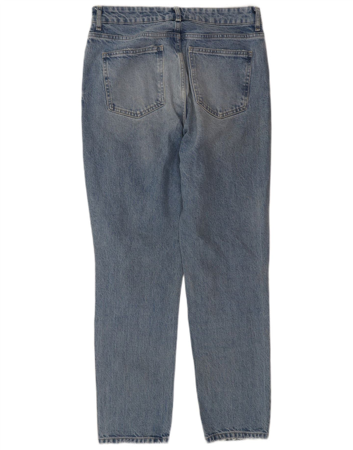 Zara Jean fuselé en détresse pour femme EU 42 Large W32 L30 Bleu