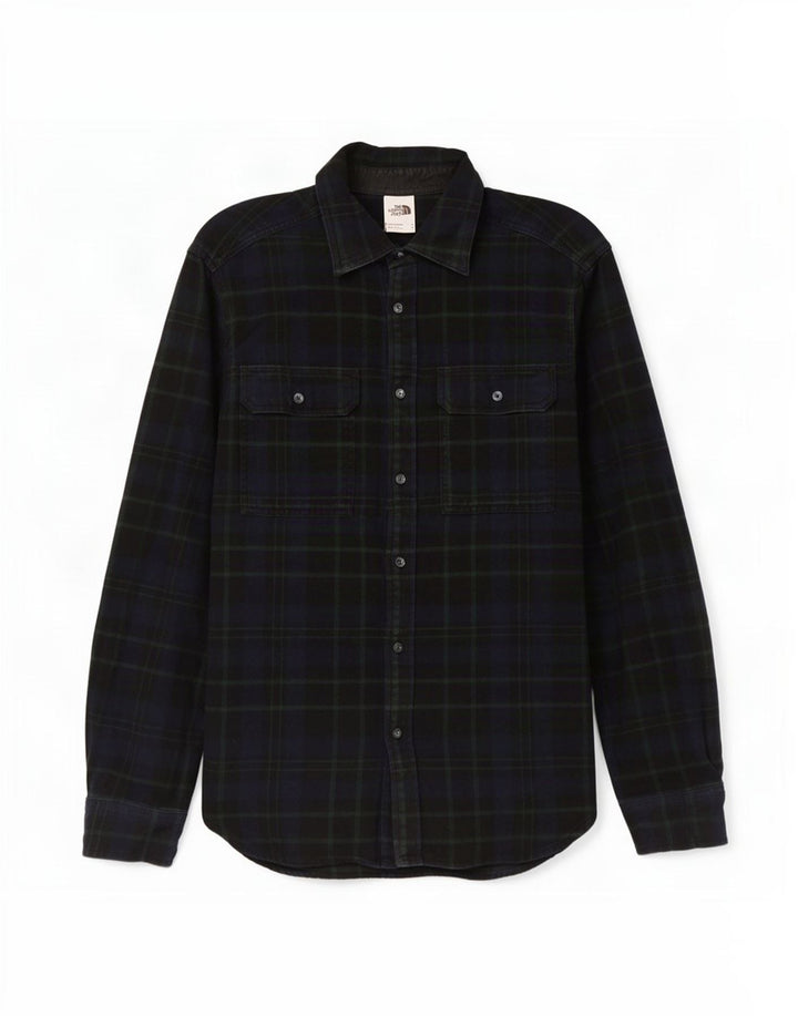 The North Face Chemise en flanelle pour homme en coton à carreaux bleu marine moyen