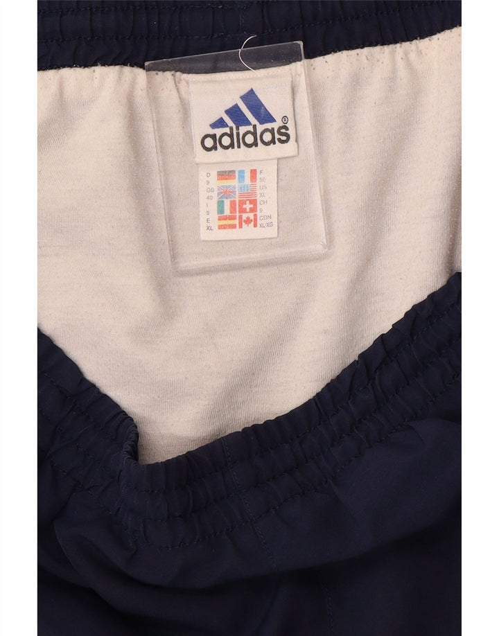 ADIDAS Short de sport graphique pour hommes XL Bleu marine Colorblock Polyester
