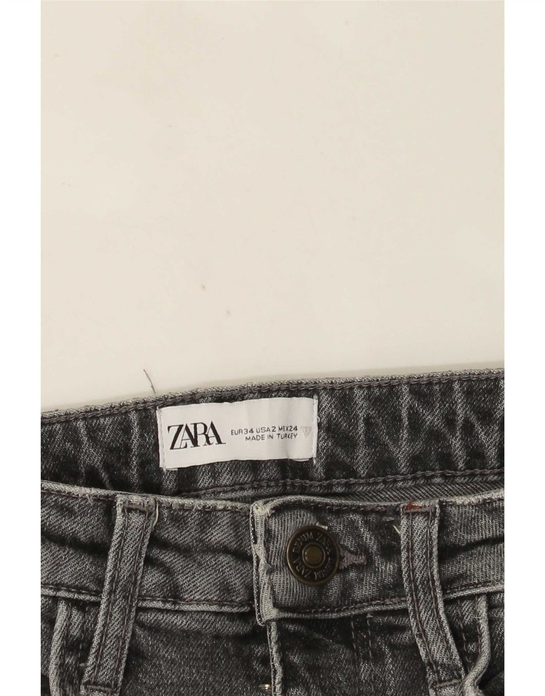 Zara Jean droit femme EU 34 2XS W24 L27 Gris