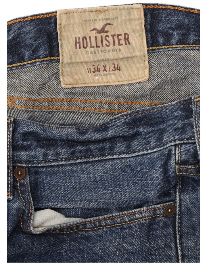 HOLLISTER Jean droit homme W34 L34 bleu coton