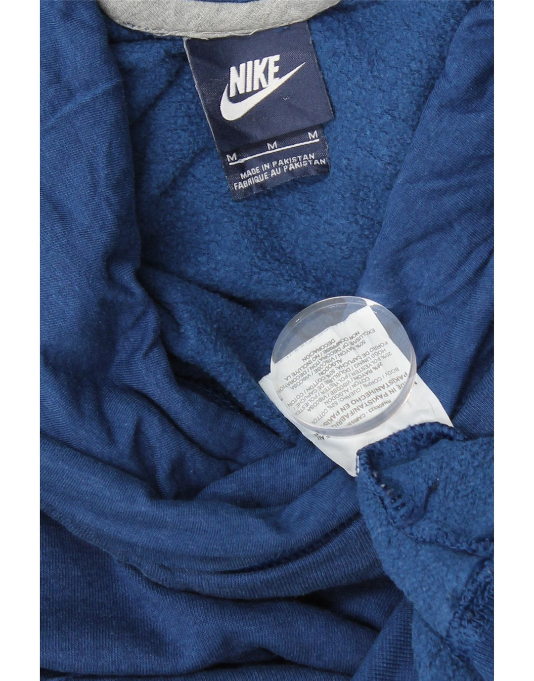 NIKE Womens Hoodie Jumper UK 14 Medium Blue Cotton Vintage Nike and Second-Hand Nike from Messina Hembry 