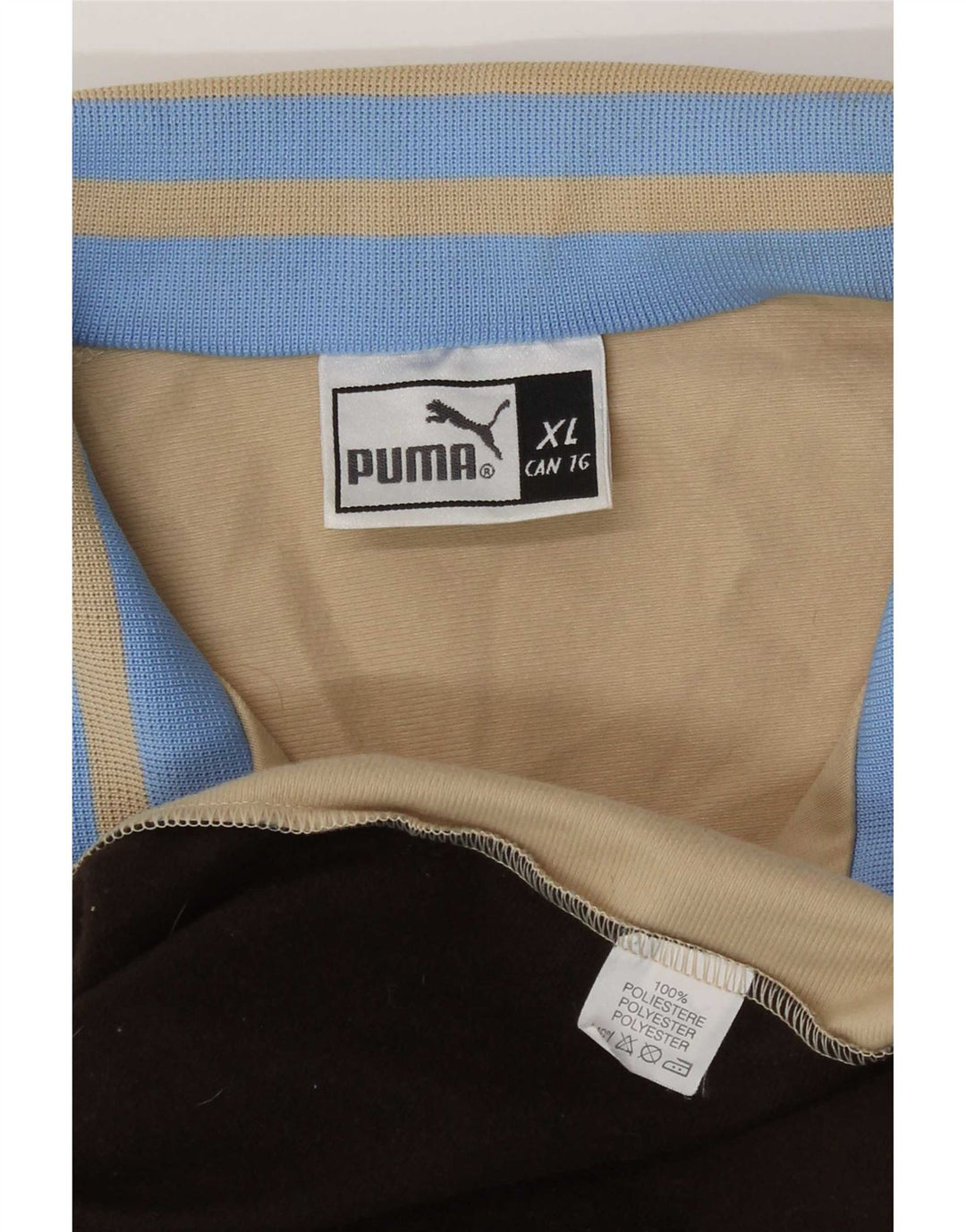 Puma Veste de Survêtement Homme XL Beige Colorblock Polyester