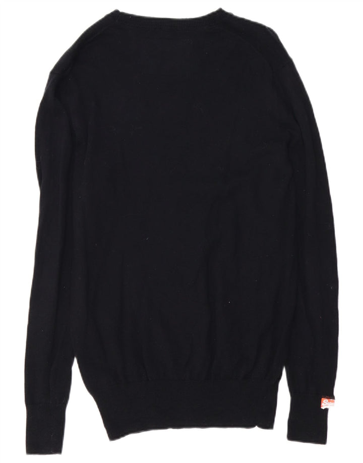 Superdry Pull Boat Neck Jumper Homme Noir Moyen Cachemire