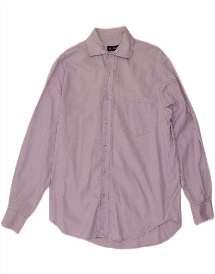 Massimo Dutti Chemise Homme Taille 15 3/4 40 Chevrons Violet Moyen