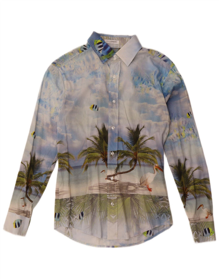 Naracamicee Chemise graphique pour homme XS Bleu hawaïen