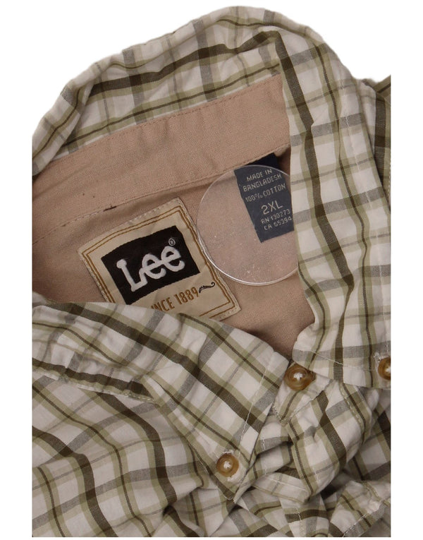 Lee Chemise Homme 2XL Coton à Carreaux Vert