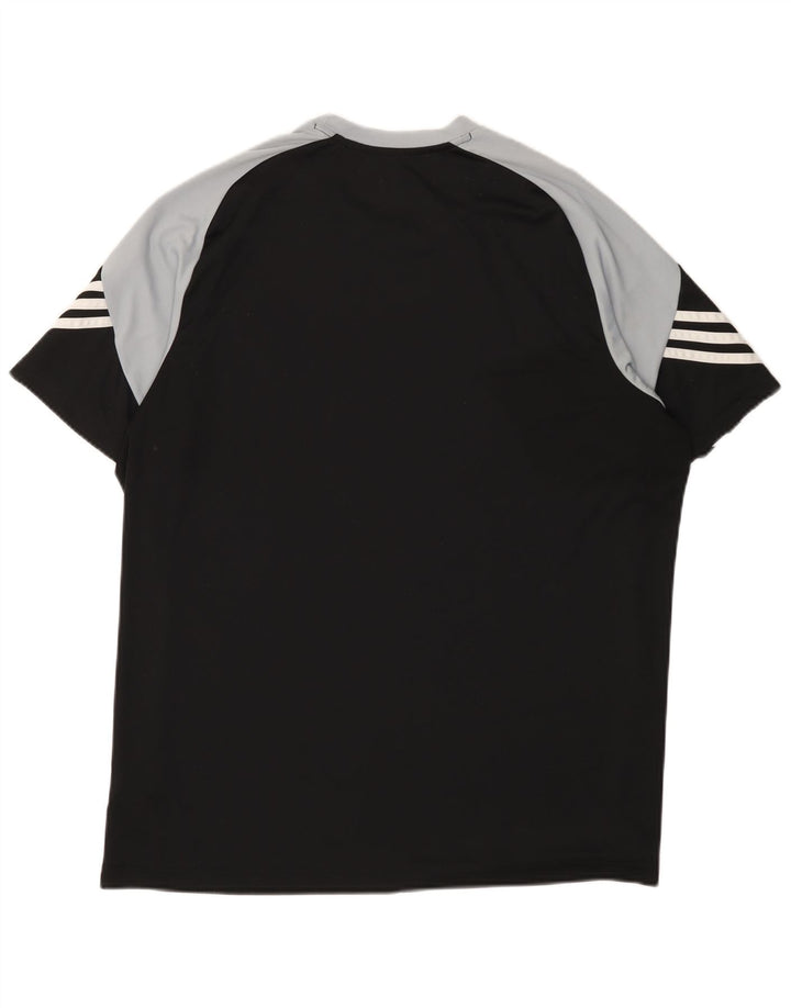 ADIDAS Climalite Graphic T-Shirt Top XL Noir Colorblock Polyester