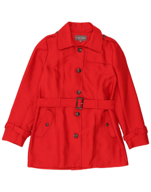 Laura Ashley Trench-coat pour femme UK 44 Polyester rouge moyen