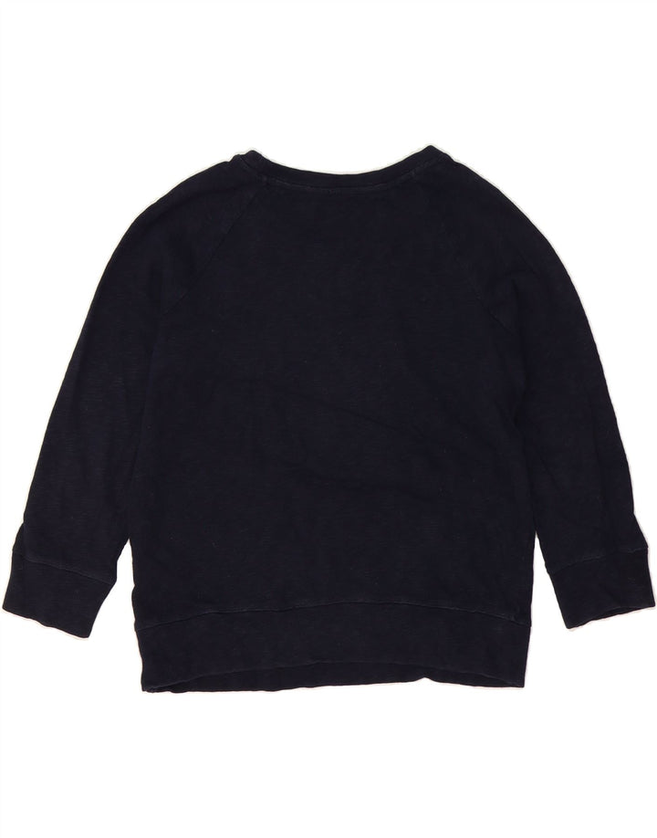 J. CREW Sweat-shirt graphique surdimensionné pour femme UK 10 Small Bleu marine