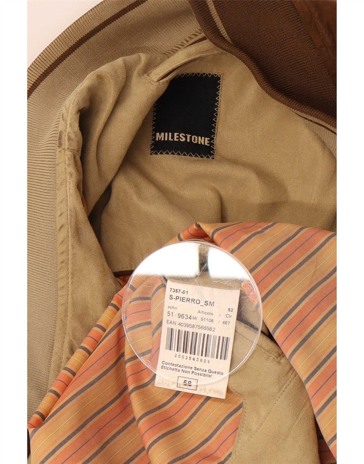 Milestone Veste Bomber Homme IT 48 4XL Marron Polyester