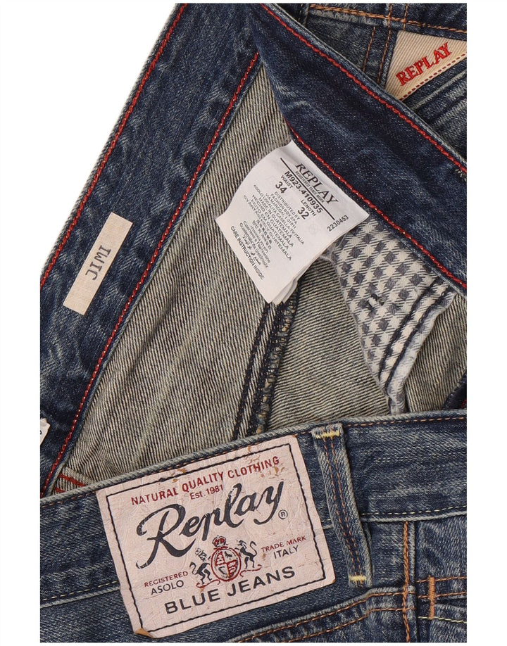 Replay Jean Jimi Bootcut Homme W34 L32 Bleu Coton