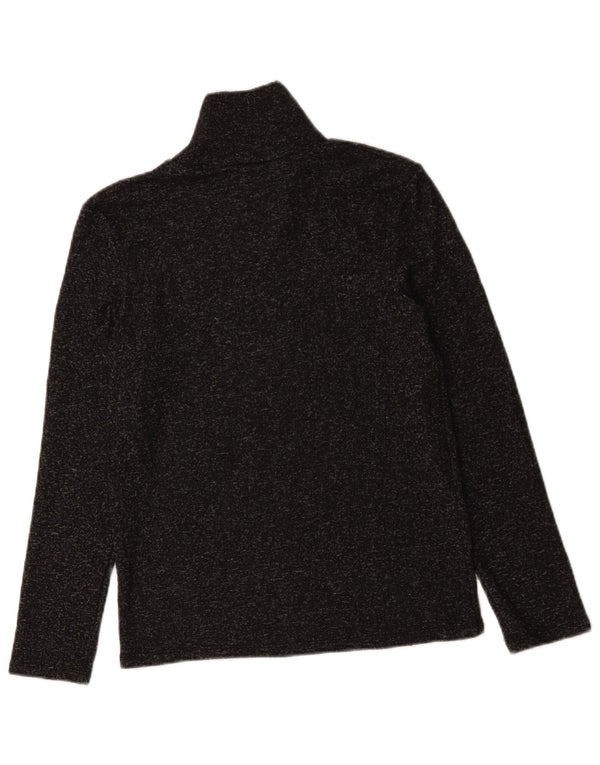 Zara Pull col roulé pour femme UK 14 Large Noir Moucheté