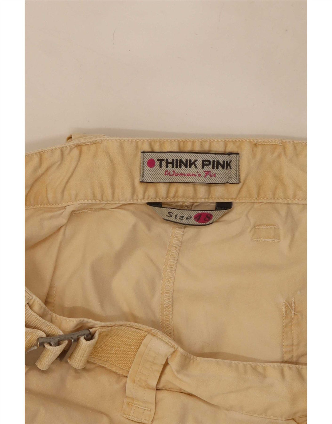 Think Pink Short Cargo Femme IT 48 XL W36 Beige
