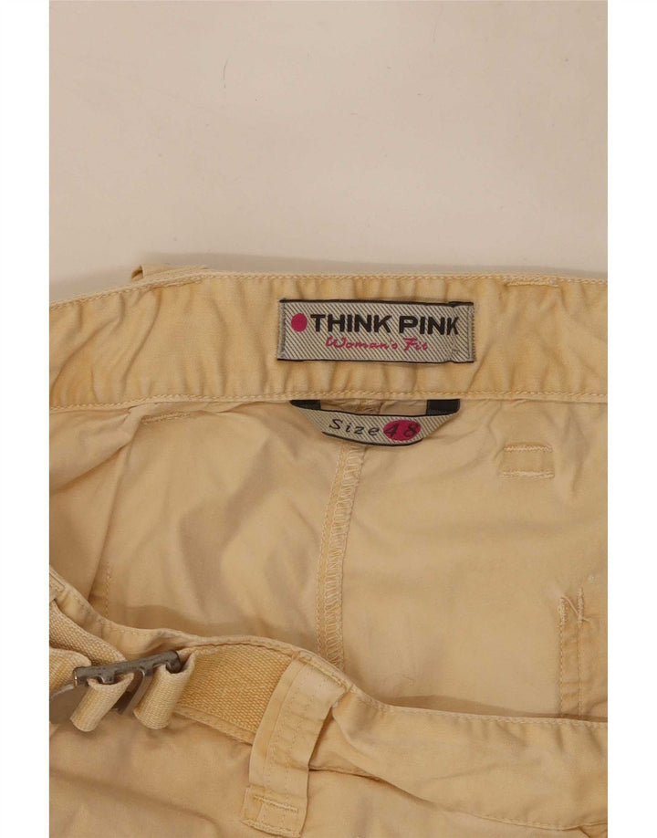 Think Pink Short Cargo Femme IT 48 XL W36 Beige