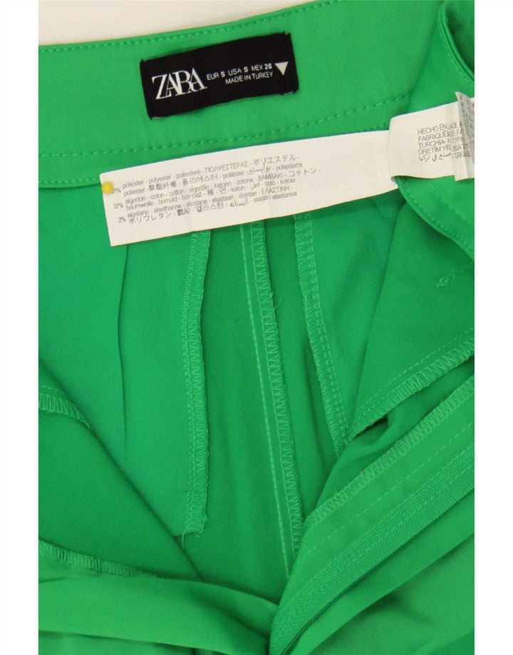 Zara Short taille haute décontracté pour femme Petit W26 Vert Polyester