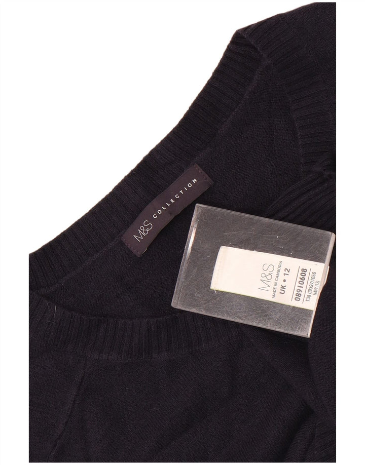 Marks & Spencer Pull col bateau pour femme UK 12 Bleu marine moyen