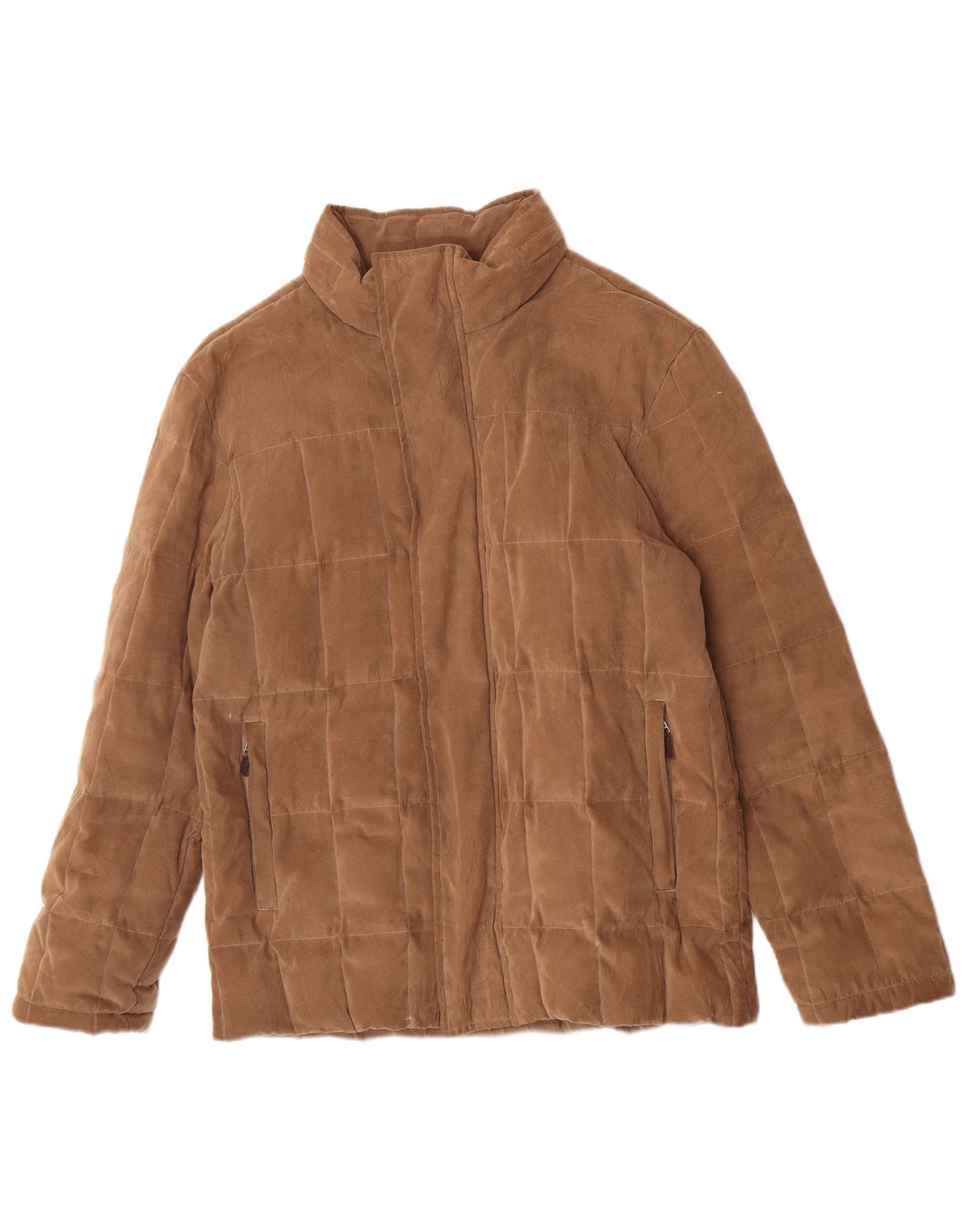 Pal Zileri Veste matelassée à capuche pour homme IT 50 Large Marron Polyester