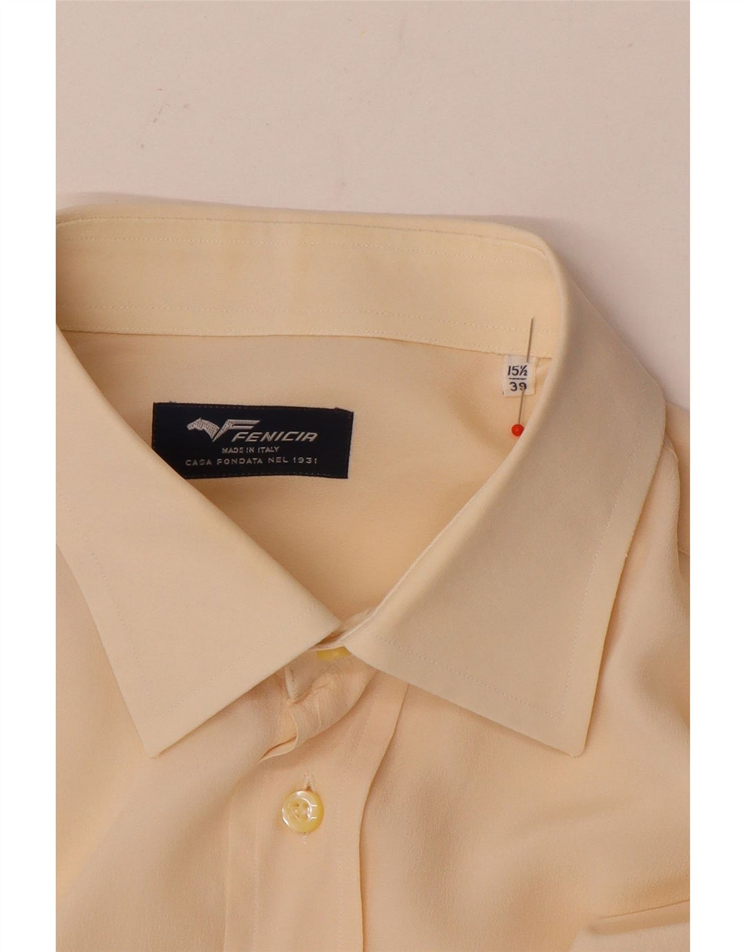 Fenicia Chemise Homme Taille 39 15 1/2 Moyen Off White