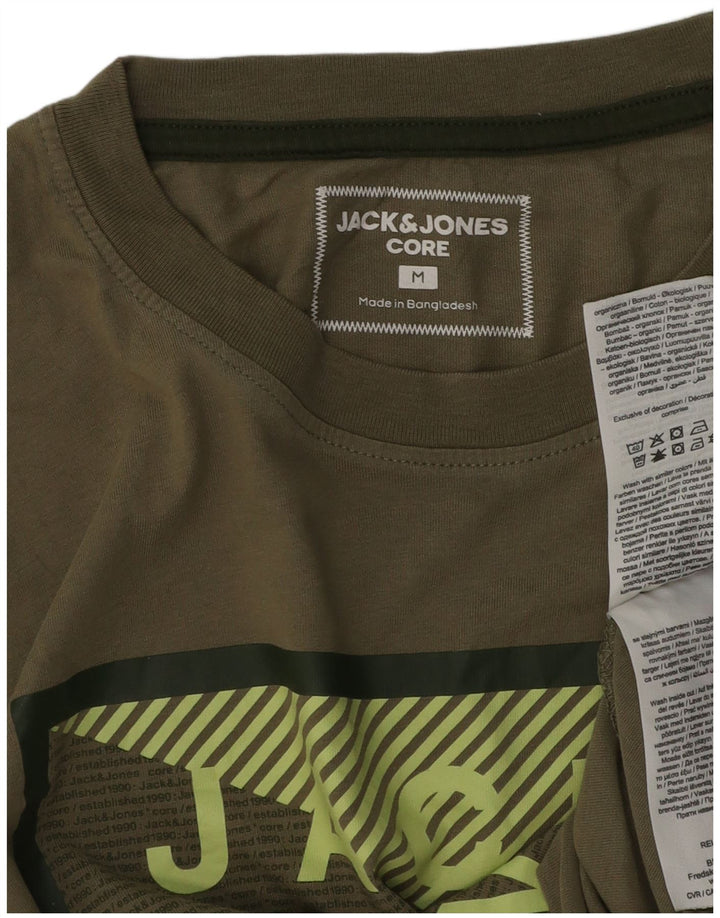 Jack & Jones Haut T-Shirt Graphique Homme Kaki Moyen Coton