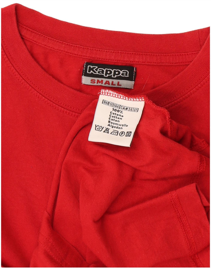 Kappa Homme T-Shirt Top Petit Rouge Coton