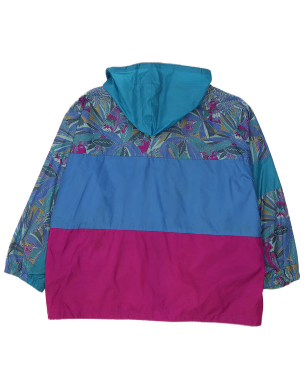 J Jeantex Veste de Pluie à Capuche Coupe Ample pour Homme UK 40/42 Grand Bleu Colorblock