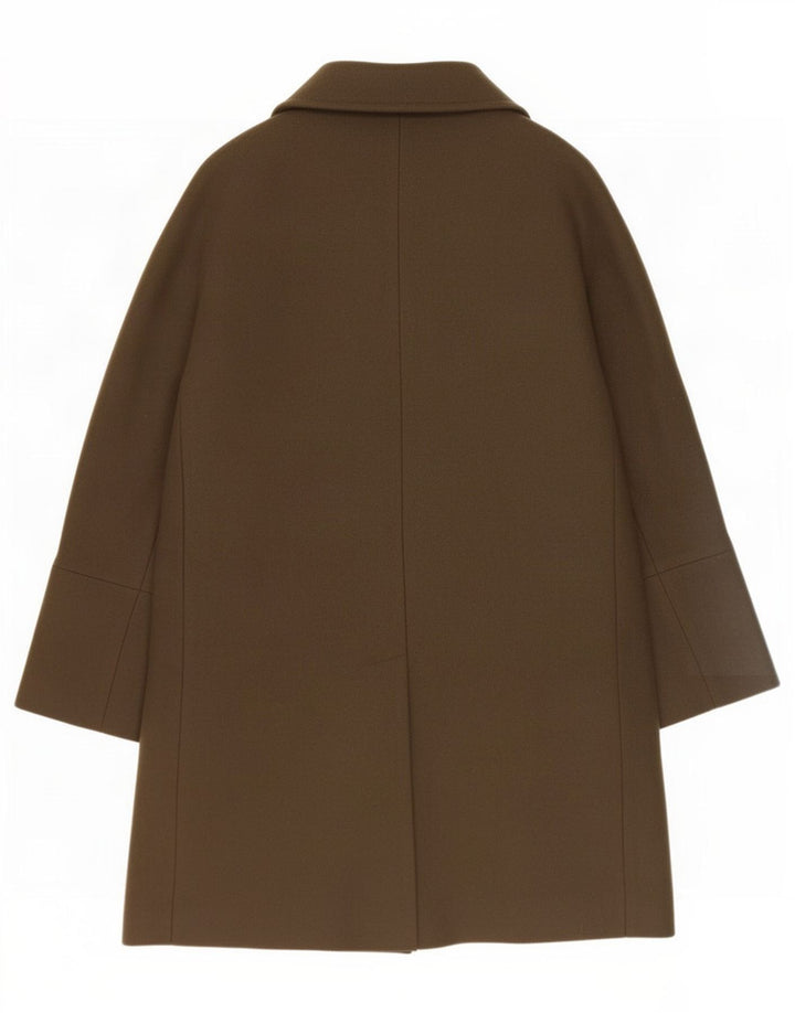 Massimo Dutti Manteau Femme UK 16 Grande Laine Kaki