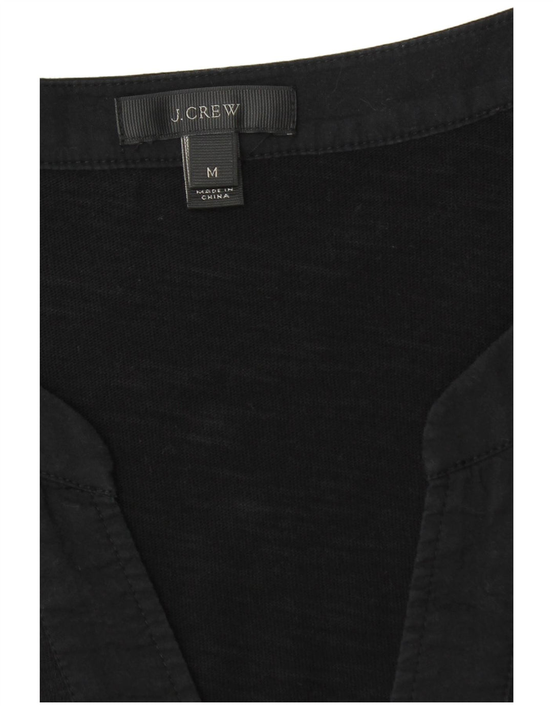 J. Crew Robe tunique à manches 3/4 pour femme UK 14 en coton noir moyen