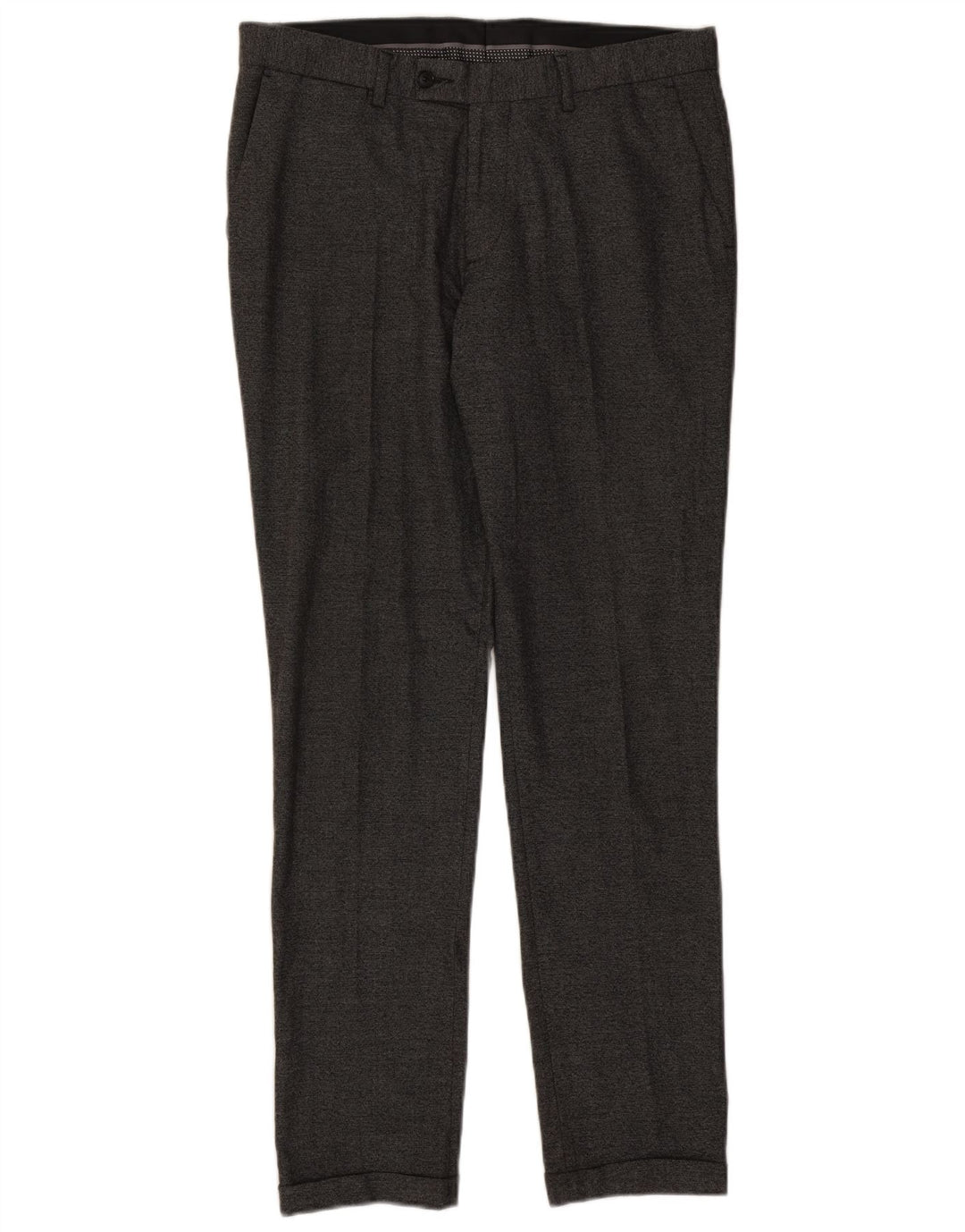 Zara Pantalon de costume slim pour homme EU 42 Large W32 L32 Gris Polyester