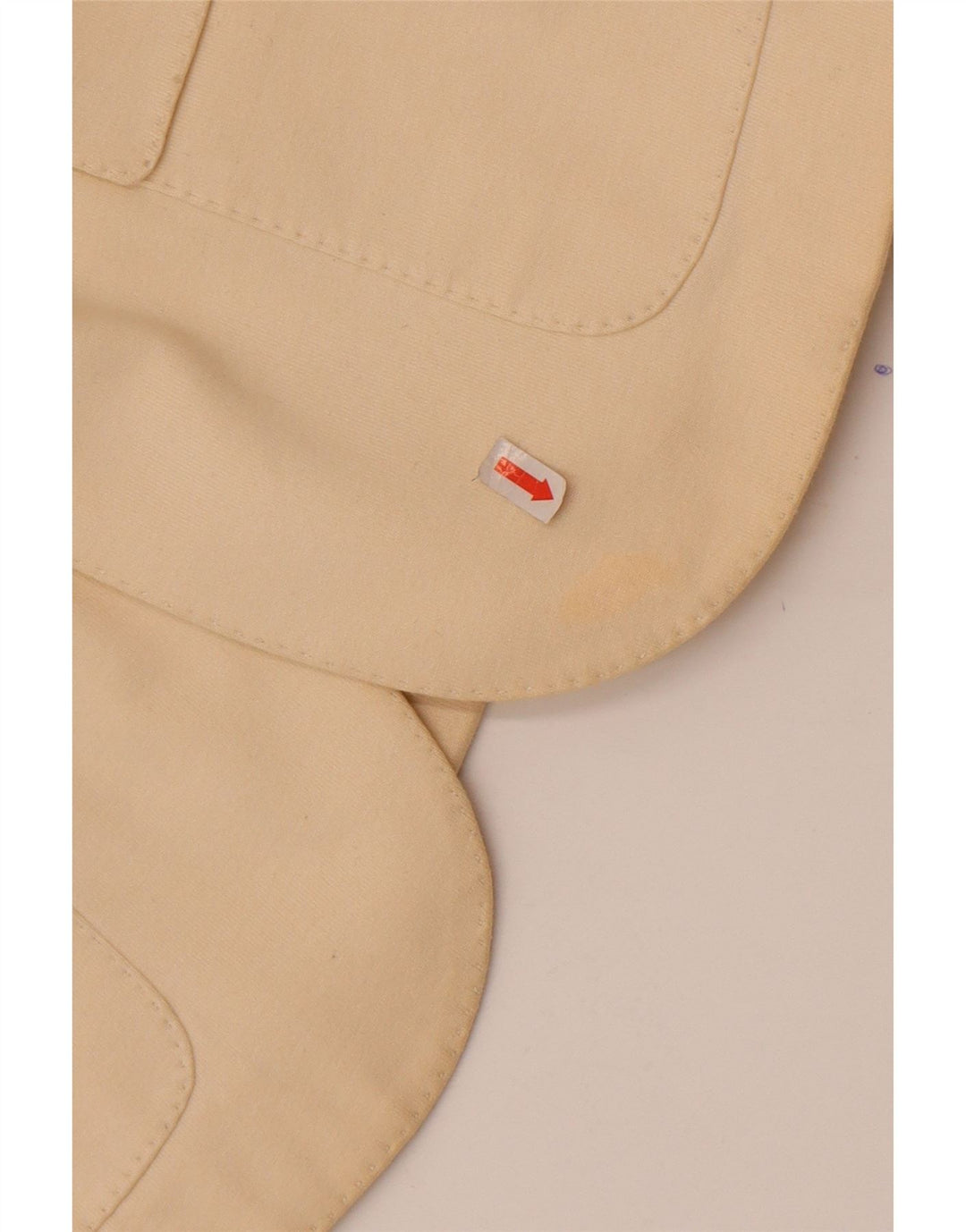 Ralph Lauren Veste blazer à 2 boutons pour femme US 6 en coton beige moyen