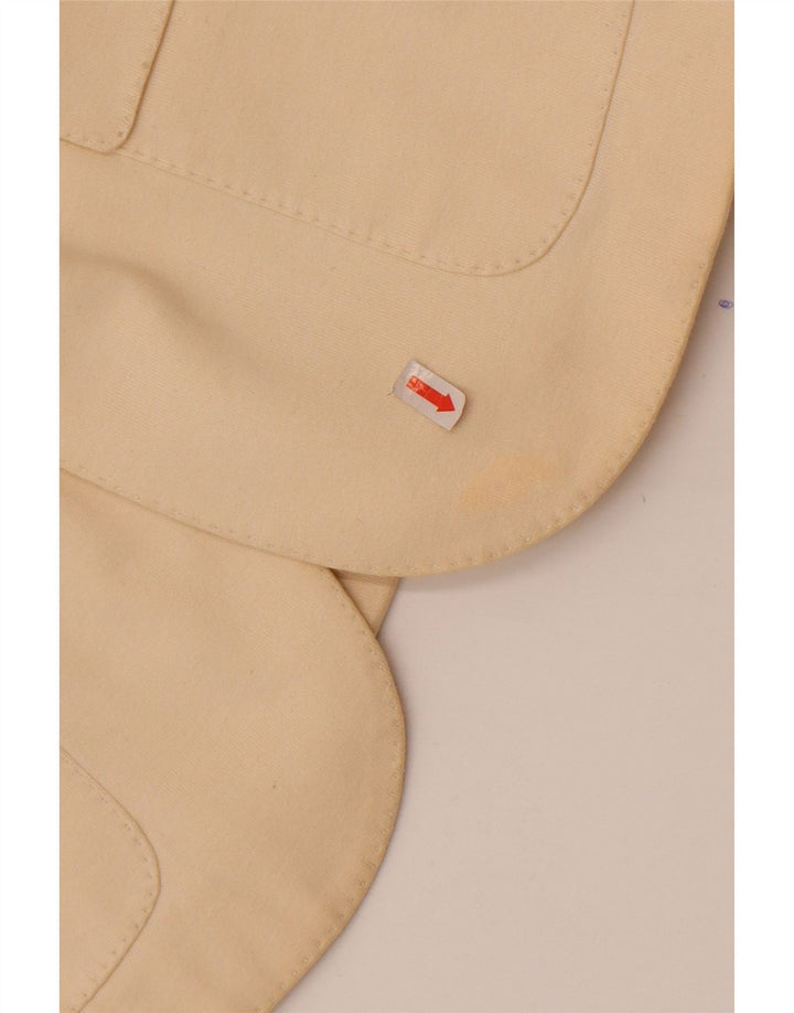 Ralph Lauren Veste blazer à 2 boutons pour femme US 6 en coton beige moyen