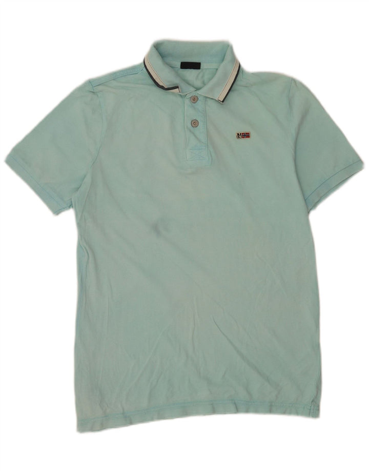 Napapijri Polo Homme Petit Bleu Coton
