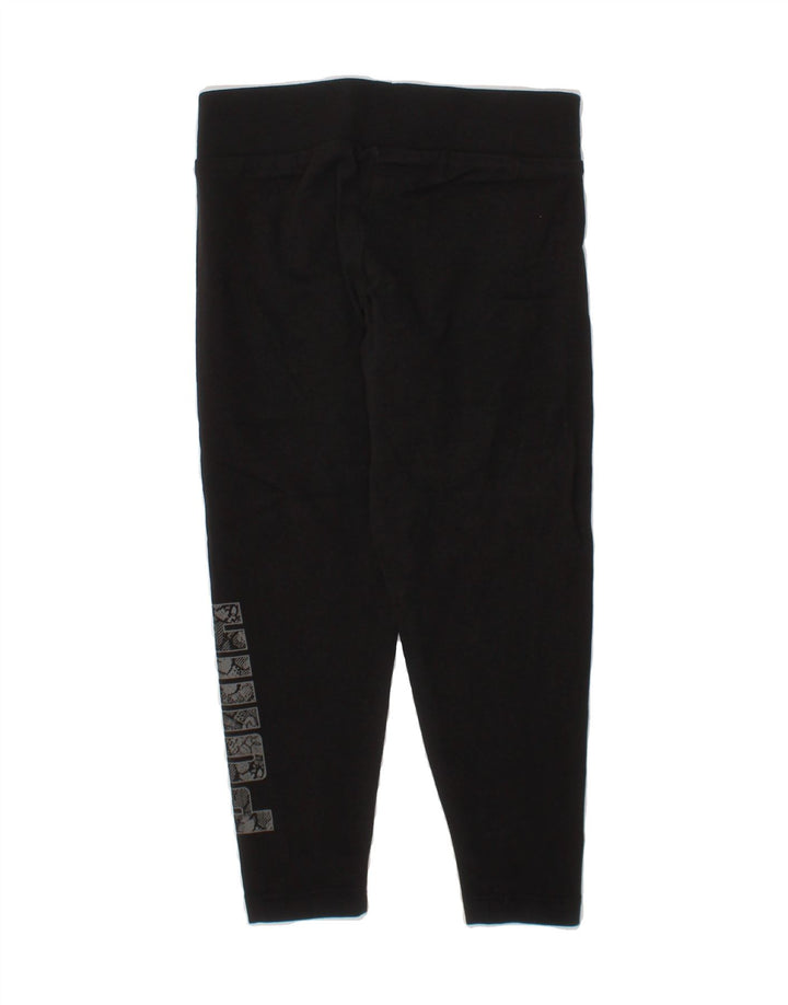 PUMA Girls Graphic Leggings 4-5 Years  Black Vintage Puma and Second-Hand Puma from Messina Hembry 