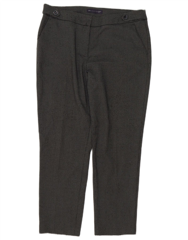 Marks & Spencer Pantalon de costume court pour femme UK 12 Medium W34 L26 Gris à carreaux