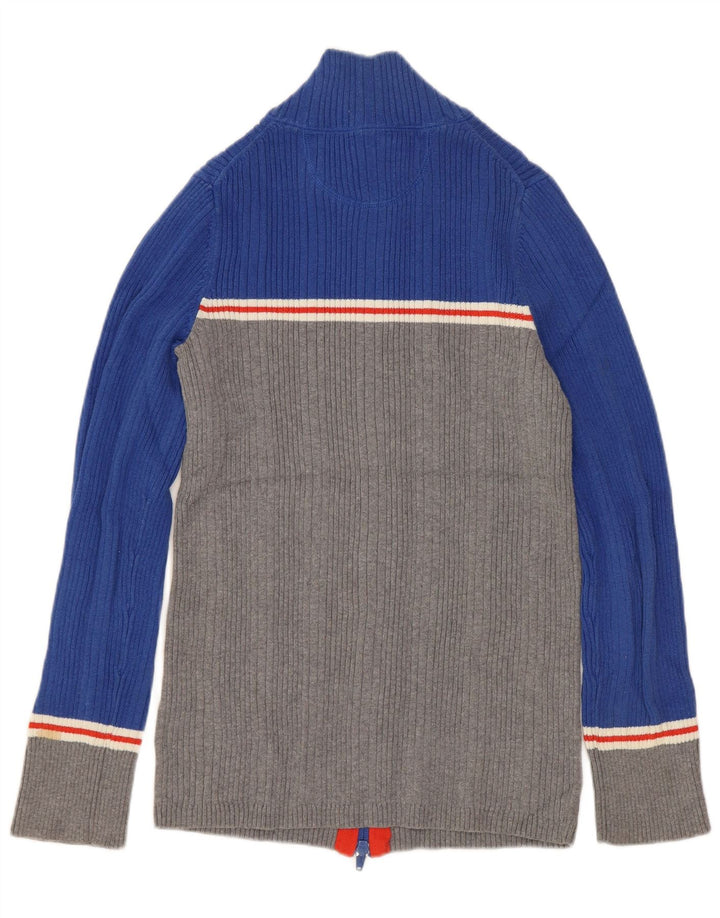 Eddie Bauer Cardigan pour femme en coton color block Bleu moyen UK 12