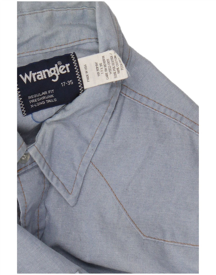 Wrangler Chemise Western Regular Fit pour Homme Taille 17 XL Bleu Polyester