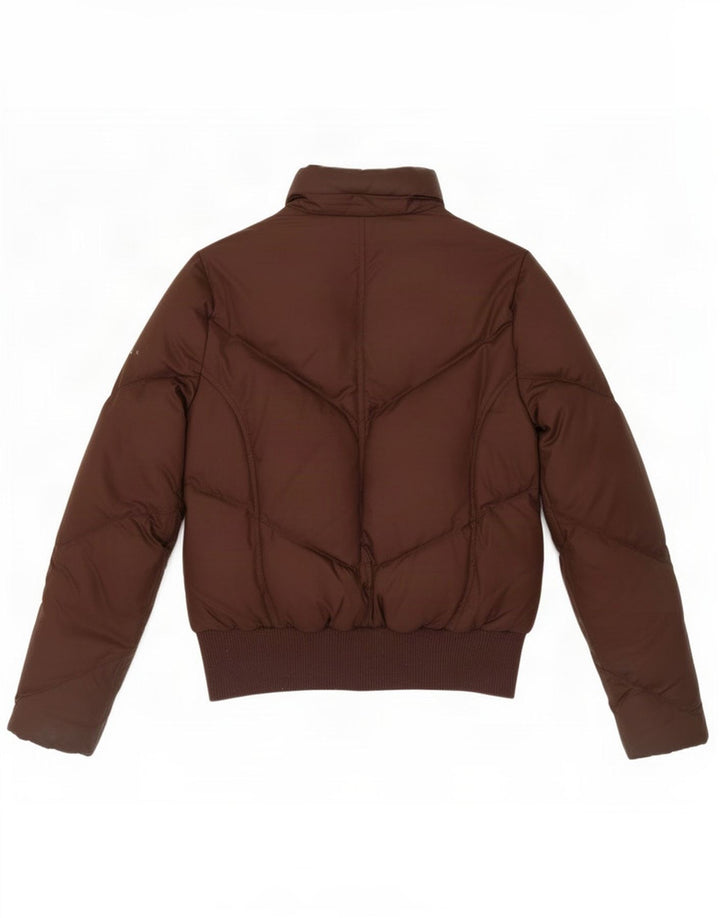Tommy Hilfiger Veste Bomber Rembourrée Femme UK 10 Petit Marron Polyester