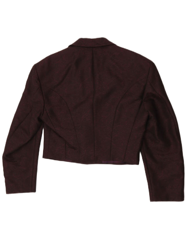 Wilvorst Veste blazer courte à 1 bouton pour homme UK 34 XS Violet Viscose