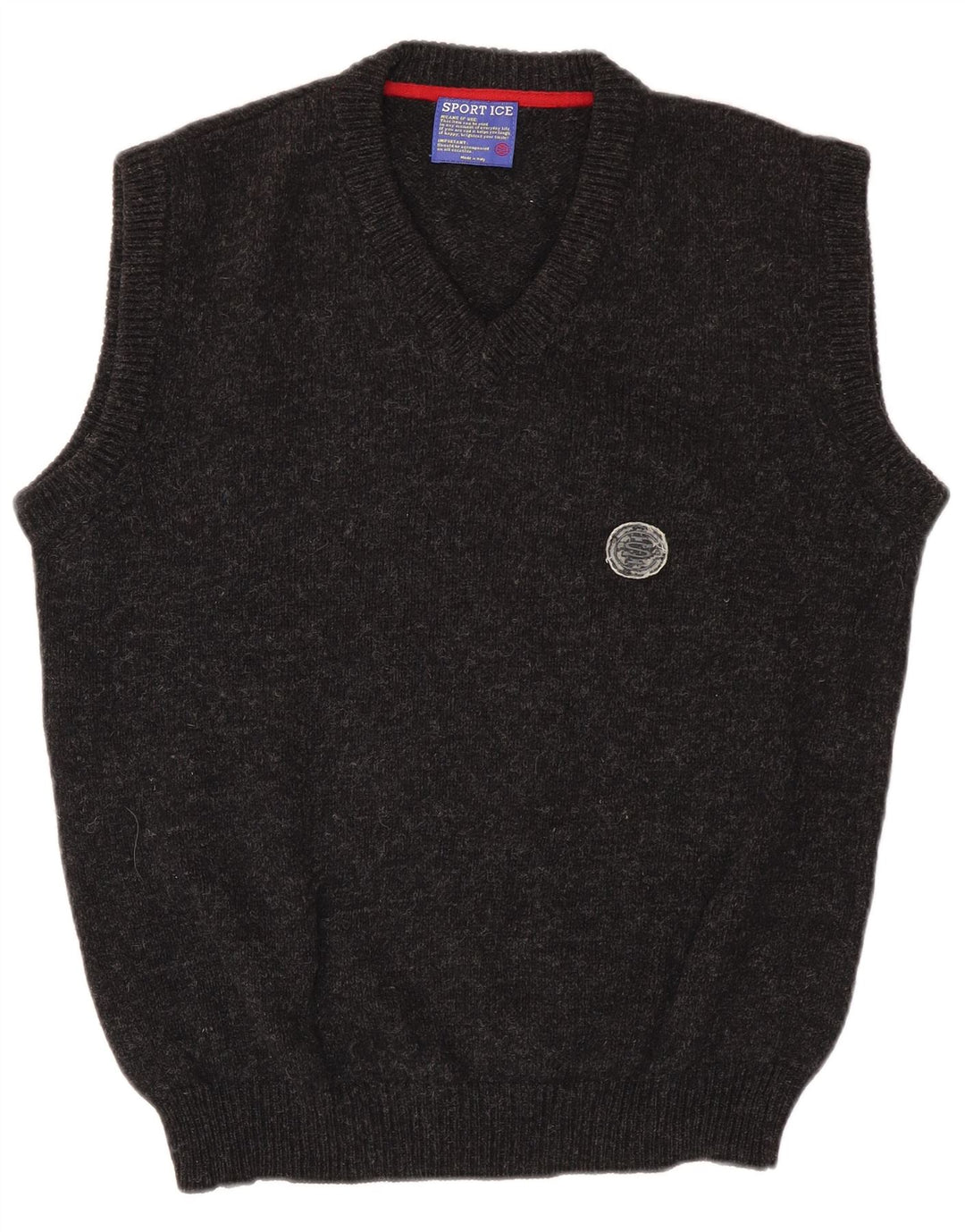 Sport Ice Débardeur Iceberg Homme Gris Moyen Laine Vierge Mouchetée