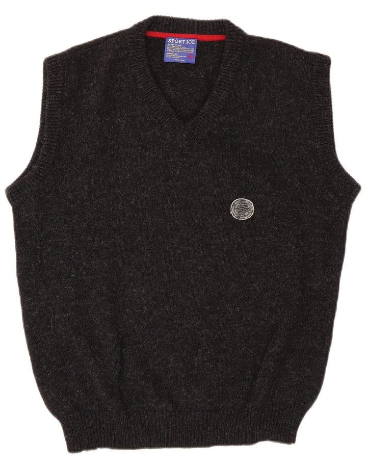 Sport Ice Débardeur Iceberg Homme Gris Moyen Laine Vierge Mouchetée