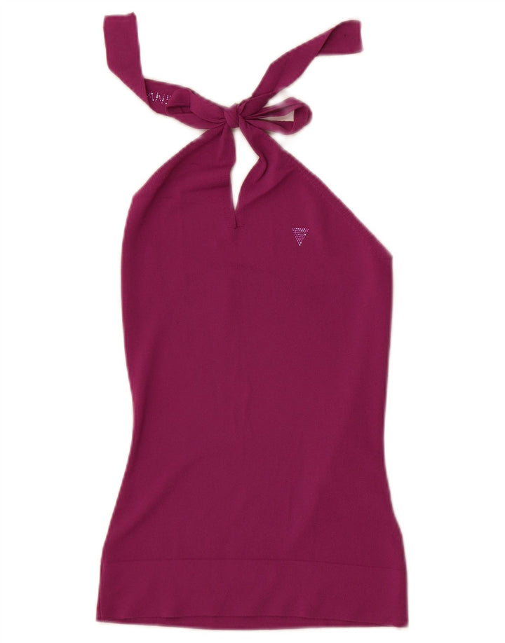 Guess Haut Licou Femme UK 12 Viscose Violet Moyen
