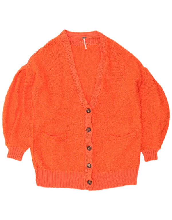 PEOPLE TREE Cardigan surdimensionné pour femme en coton orange UK 6 XS