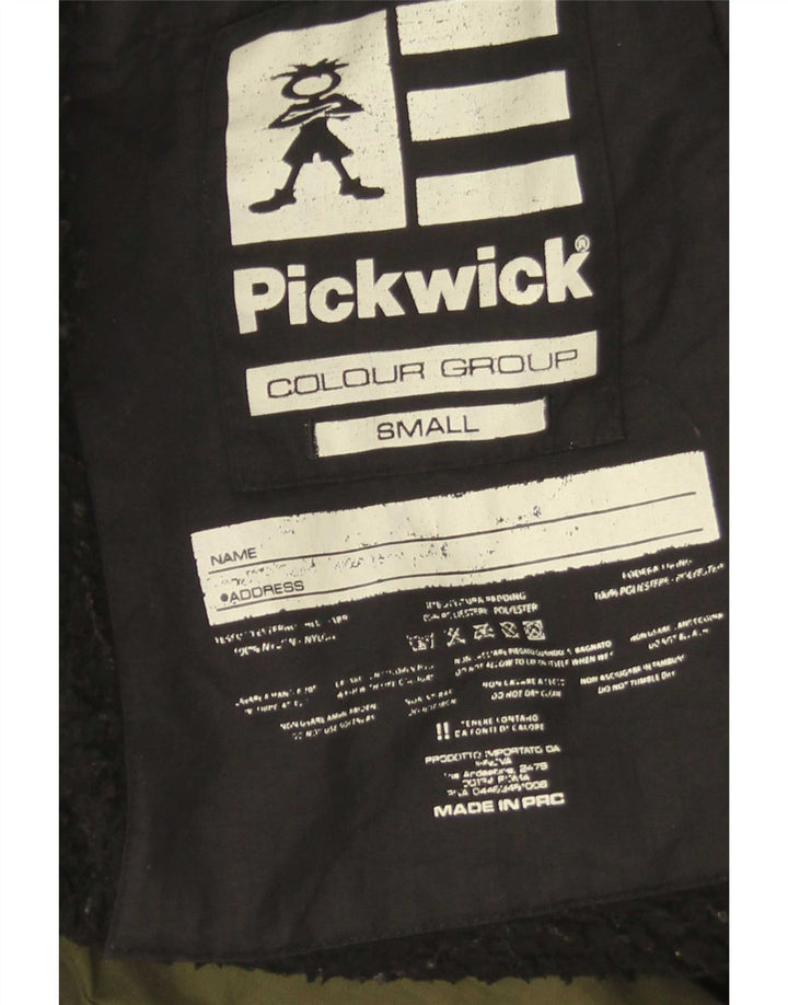 Pickwick Parka surdimensionnée à capuche pour femme UK 10 Small Vert Colorblock