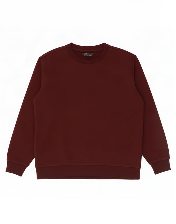 Marks & Spencer Sweat-shirt pour homme en coton bordeaux moyen