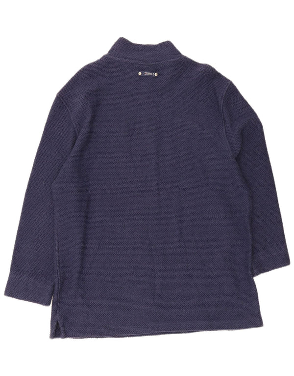 Weird Fish Sweat-shirt col zippé pour homme en coton bleu marine 2XL