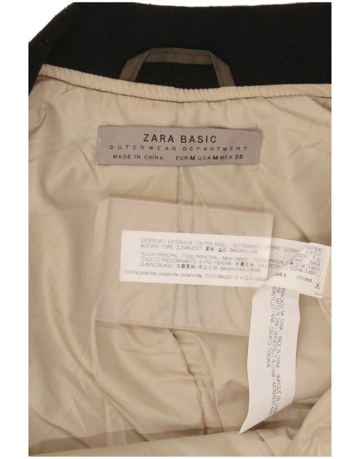 ZARA Veste bomber surdimensionnée pour femme UK 14 Medium Khaki Colourblock